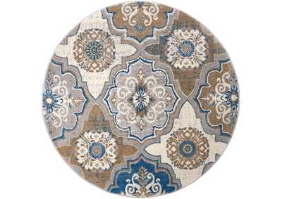 Image for Tremont Willow Area Rug Taupe/Blue, 7'10" Round