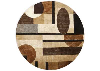 Image for Tribeca Jasmine Area Rug Brown/Beige, 7'10" Round