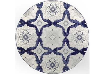 Image for Tremont Salem Area Rug Navy Blue/Ivory, 7'10" Round
