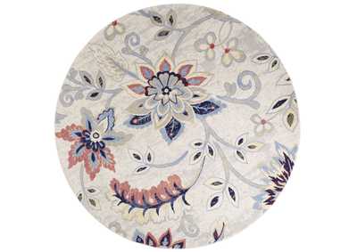 Image for Tremont Lincoln Area Rug Gray/Red, 7'10" Round