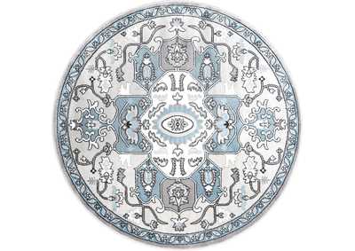 Image for Boho Devona Area Rug Gray/Aqua, 7'10" Round