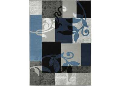 Image for Tremont Lane Frizzle Area Rug Blue/Gray, 5'2"x7'2"