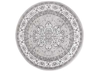 Image for Tremont Lane Persia Area Rug Gray/Ivory, 7'10" Round
