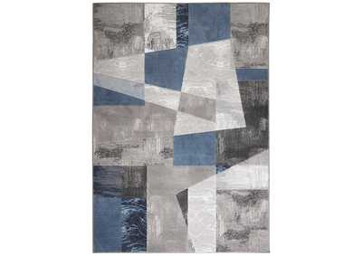 Image for Catalina Bismark Area Rug Gray/Blue, 5'3"x7'2"