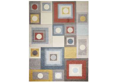 Image for Tribeca Adella Area Rug Ivory/Blue, 6'7"x9'10"