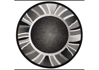 Image for Premium Rizzy Area Rug Black/Gray, 7'8" Round