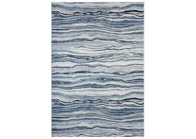 Image for Byron Daphne Area Rug Light Blue/Dark Blue, 5'2"x7'2"