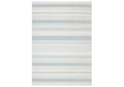 Image for Tripoli Mateo Area Rug Blue/Cream, 5'3"x7'3"