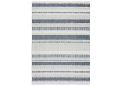 Image for Tripoli Mateo Area Rug Dark Blue/Cream, 5'3"x7'3"