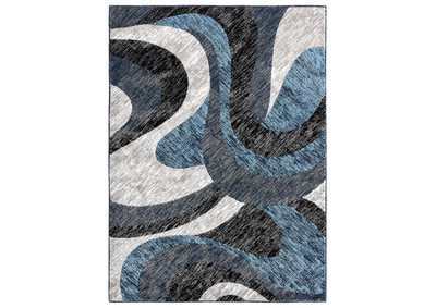 Image for Catalina Huron Area Rug Blue/Gray, 5'3"x7'2"