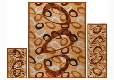 Image for Home Dynamix Ariana Ankara Contemporary Area Rug 3 Piece Set Geometric Tan/Beige