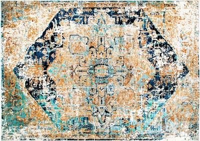 Image for Home Dynamix Shabby Chic Heritage Brandt Bohemian Area Rug 7'10"x10'2" Medallion Blue/Gray