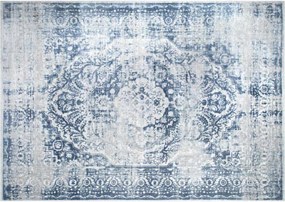Image for Home Dynamix Nicole Miller Kenmare Capri Transitional Area Rug 31.5"x47" Medallion Gray/Blue