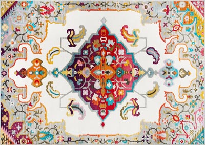 Image for Home Dynamix Trina Trina Turk Melody Lautner Bohemian Area Rug 5'2"x7'6" Medallion Gray/Red/Orange