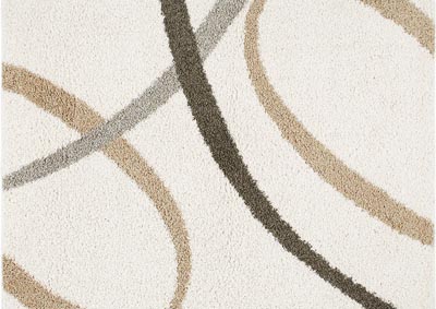 Image for Home Dynamix Nicole Miller Synergy Quill Shag Area Rug 3'3"x4'3" Abstract White/Beige