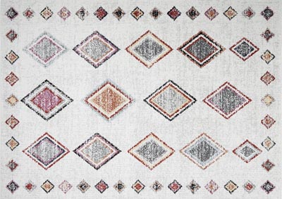 Image for Home Dynamix Nova Rose Scandinavian Area Rug 5'2"x7'2" Geometric Ivory/Red/Pink