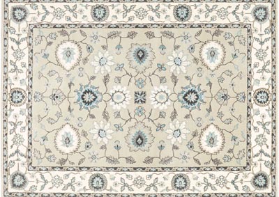 Image for Home Dynamix Oxford Huron Traditional Area Rug 6'6"x9'6" Damask Beige/Cream