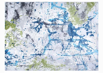 Image for Home Dynamix Palmyra Kahlo Mosern Area Rug 22"x32" Abstract Gray/Blue