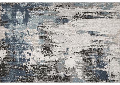 Image for Home Dynamix Riviera Alvarado Contemporary Area Rug 5'2"x7'2" Abstract Light Gray/Dark Gray/Blue