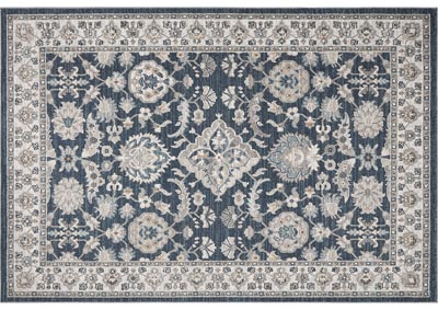 Image for Home Dynamix Riviera Amaya Traditional Area Rug 5'2"x7'2" Damask Blue/Ivory