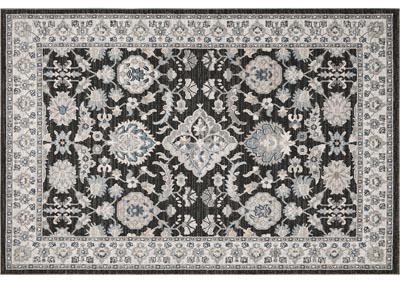 Image for Home Dynamix Riviera Cruz Traditional Area Rug 5'2"x7'2" Damask Gray/Ivory/Blue