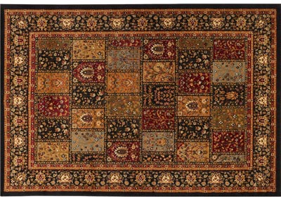 Home Dynamix Royalty Bella Traditional Area Rug 7'8"x10'4" Geometric Black/Beige/Red