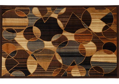Image for Home Dynamix Royalty Lyra Contemporary Area Rug 43"x62" Geometric Brown/Blue