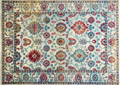 Image for Home Dynamix Serena Ronda Transitional Area Rug 7'9"x10'2" Damask Ivory/Blue/Pink