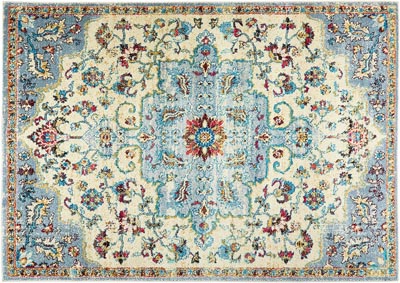 Image for Home Dynamix Serena Merida Bohemian Area Rug 7'9"x10'2" Medallion Ivory/Gray