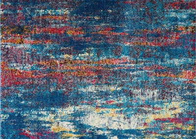 Image for Home Dynamix Serena Vigo Contemporary Area Rug 7'9"x10'2" Abstract Blue/Fuchsia/Orange