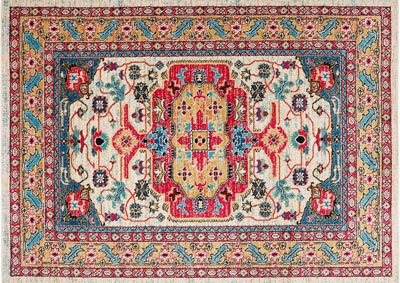 Image for Home Dynamix Serena Wilson Bohemian Area Rug 5'3"x7'2" Border Ivory/Blue/Fuchsia