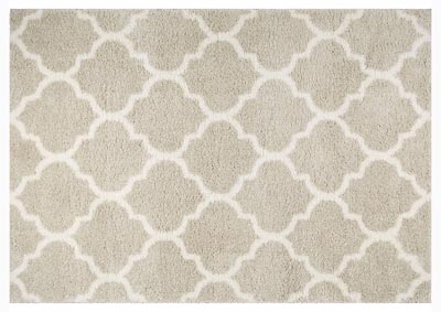 Image for Home Dynamix SoHome Spectrum Amherst Shag Area Rug 47"x63" Trellis Light Gray/Ivory