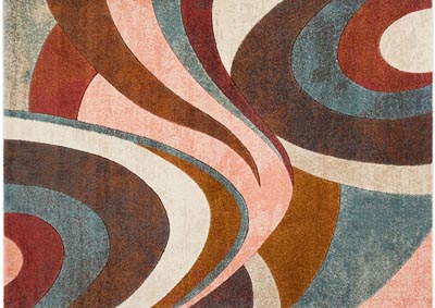 Image for Home Dynamix Tribeca Slade Contemporary Area Rug 18.9"x31.5" Abstract Ivory/Blue/Pink