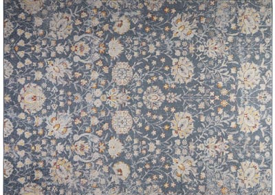 Image for Home Dynamix Venice Flore Transitional Area Rug 6'6"x9'6" Damask Blue/Ivory