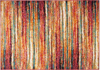 Image for Home Dynamix Splash Cellis Contemporary Area Rug 3 Piece Set Abstract Orange/Blue/Cream