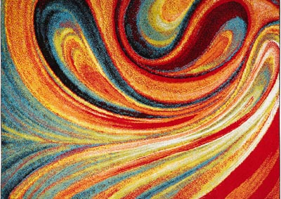 Image for Home Dynamix Splash Adja Contemporary Area Rug 3 Piece Set Abstract Red/Blue/Green