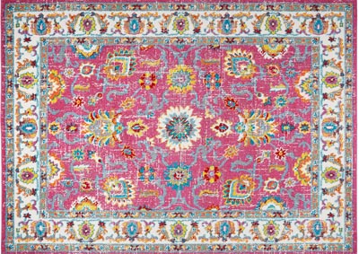 Image for Home Dynamix Splash Stella Contemporary Area Rug 5'2"x7'2" Medallion Pink/Ivory