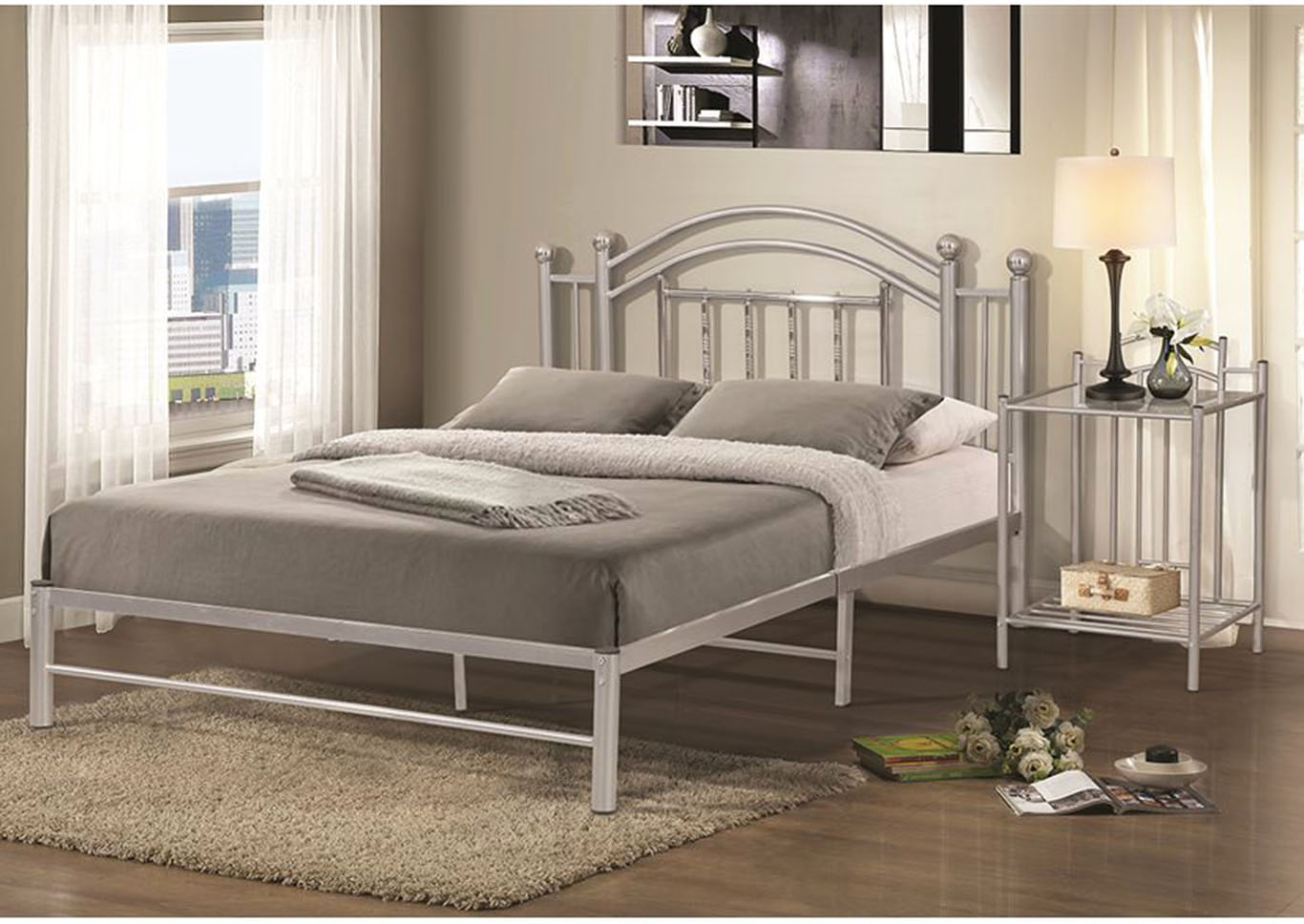 Chrome Full Bed,Home Source