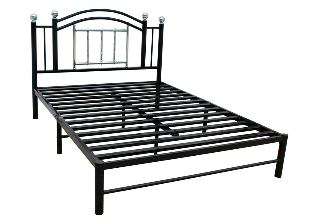 Bronze & Gold Chrome Queen Bed,Home Source