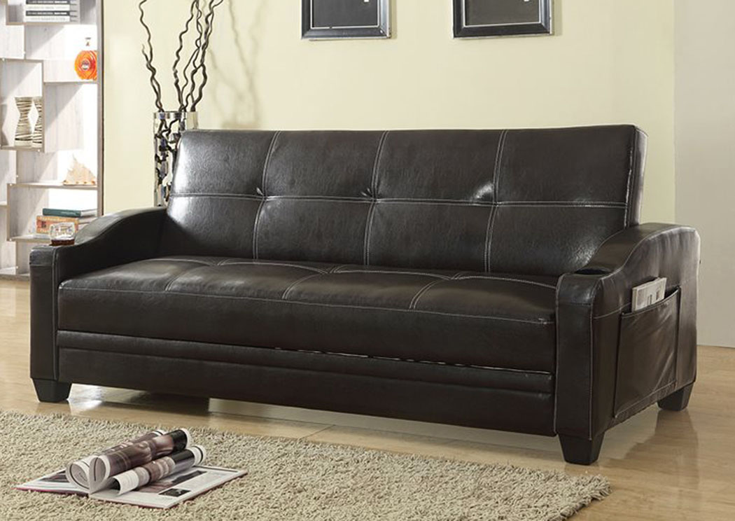 Brown Sofabed No Storage -PU-011,Home Source