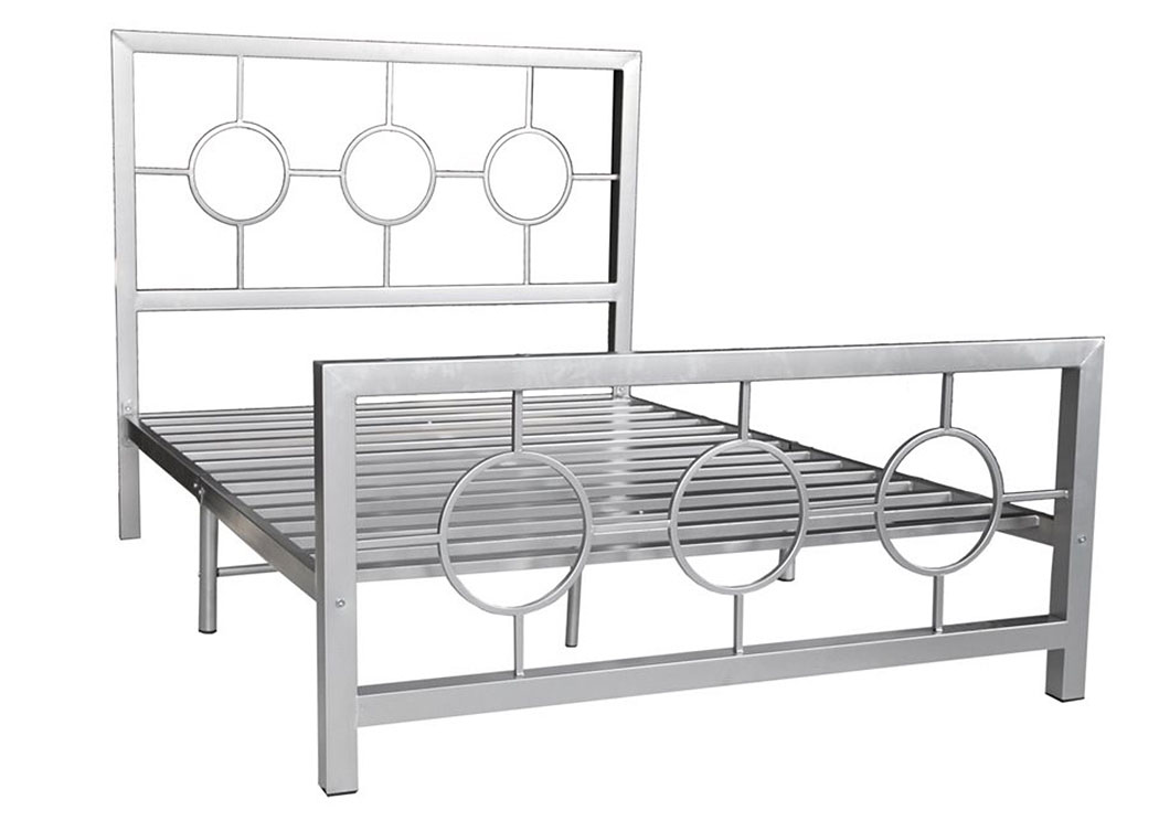 Metal Silver Bed Frame Circle Design,Home Source
