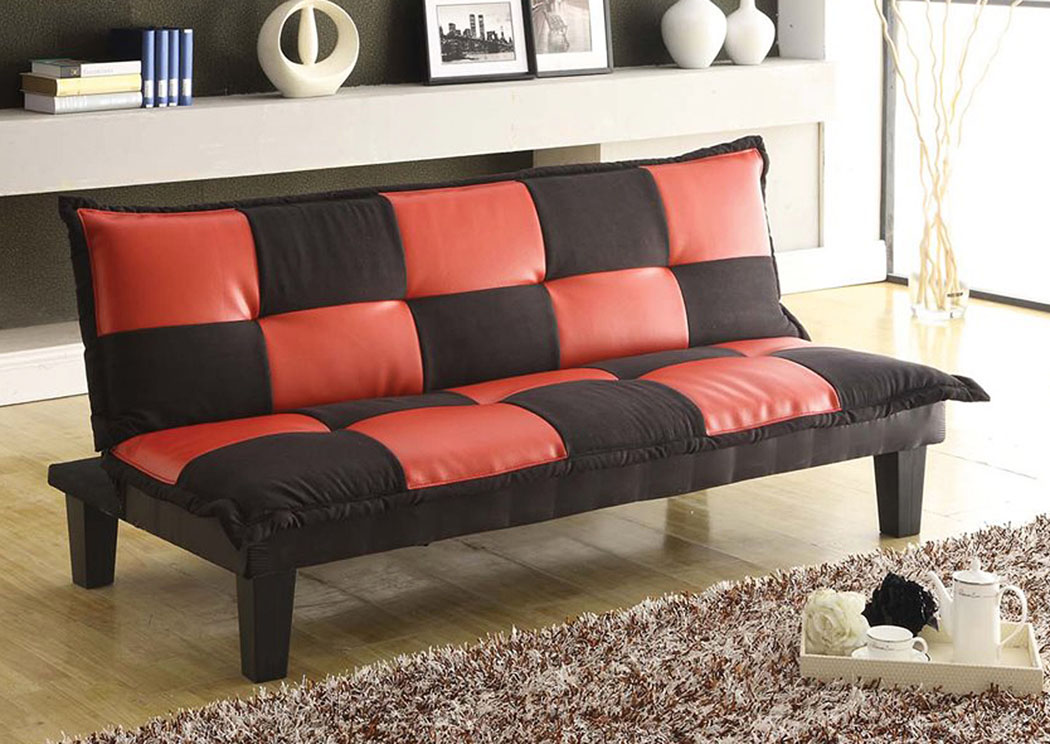 Black Sofa Bed in Microfiber,Home Source