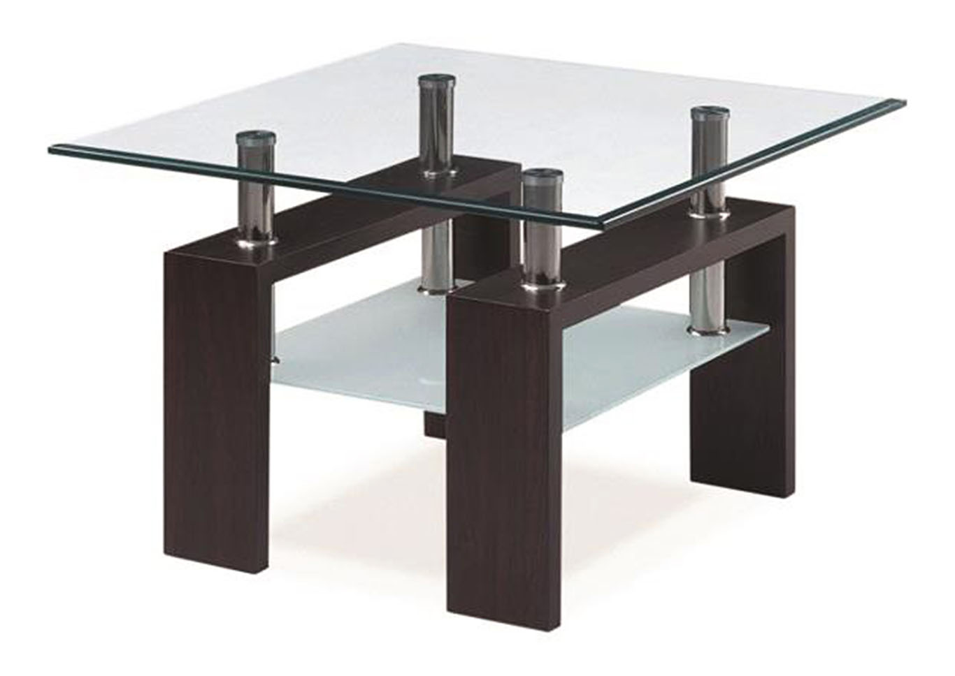 Black End Table (Case Pack 2),Home Source