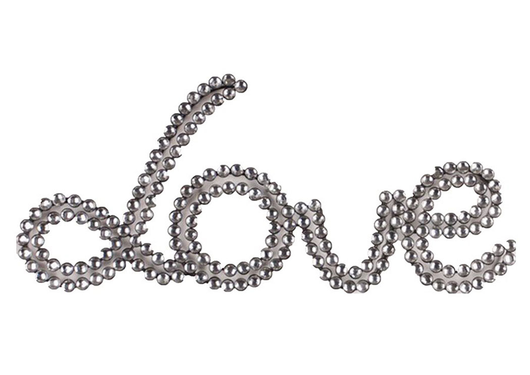 Silver Wall Decor Love in Jewels,Home Source