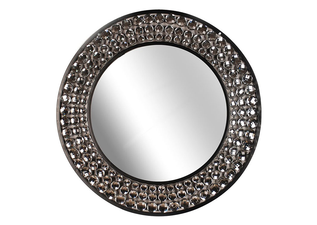 Clear & Black Wall Mirror-Jeweled Mirror,Home Source