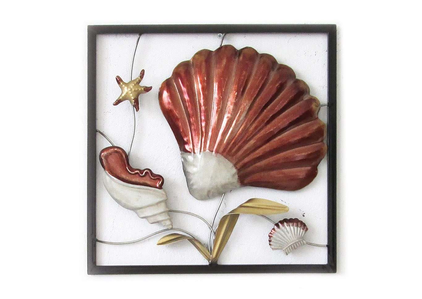 Multi Wall Decor-Seashell Square Panel,Home Source