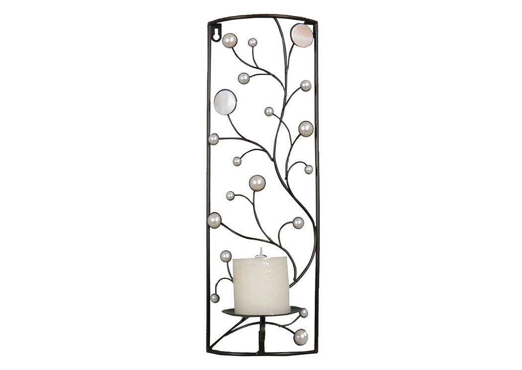 Silver & Bronze Wall Sconce Vines in Rectangle Frame,Home Source