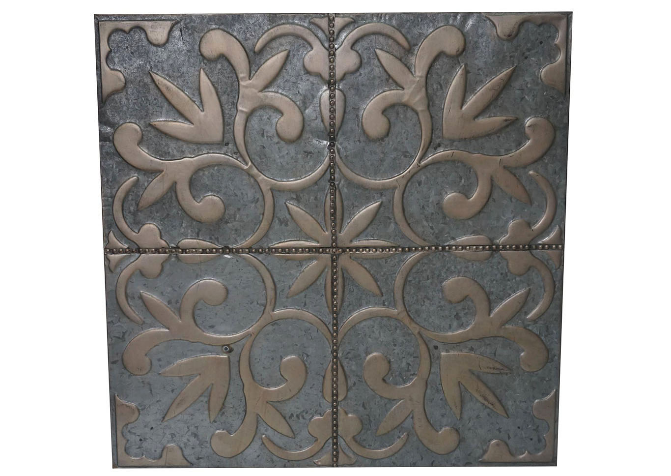 Steel Gray/Cream Wall Decor -Filigree Wall Square,Home Source