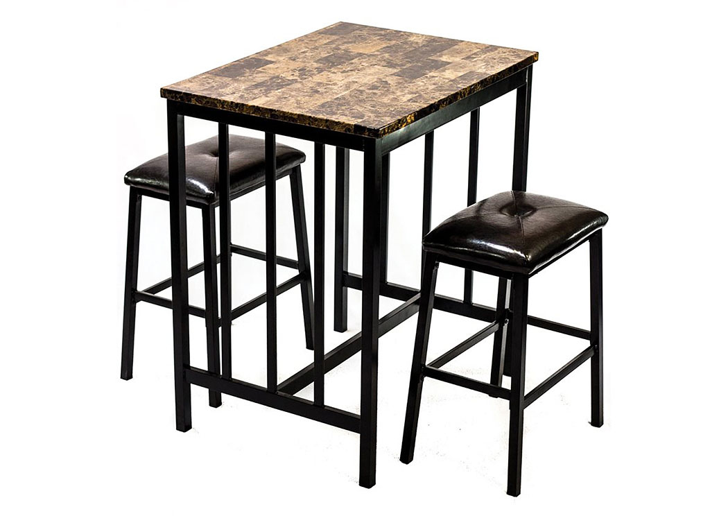 Brown Table & 2 Chairs,Home Source