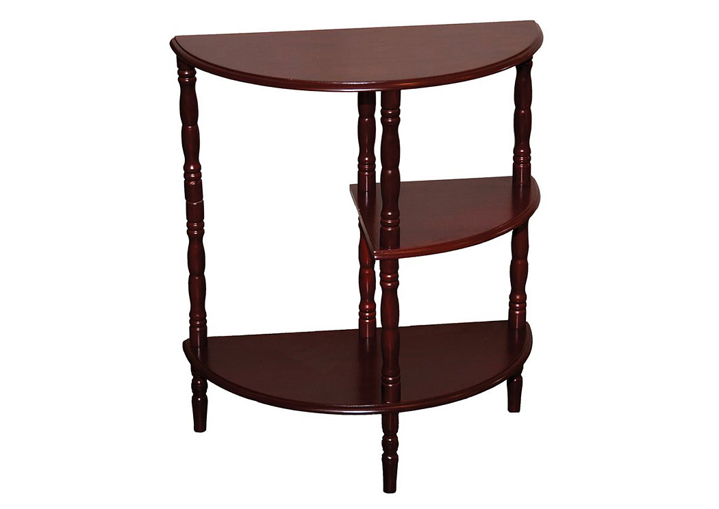 Mahogany Multi Tiered Shelf Table,Home Source